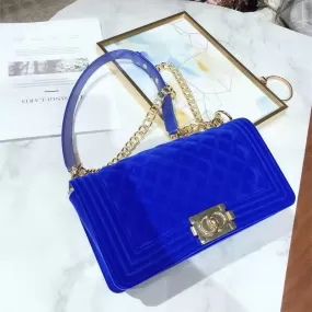 5012 - BLUE VELVET PURSE (LARGE)