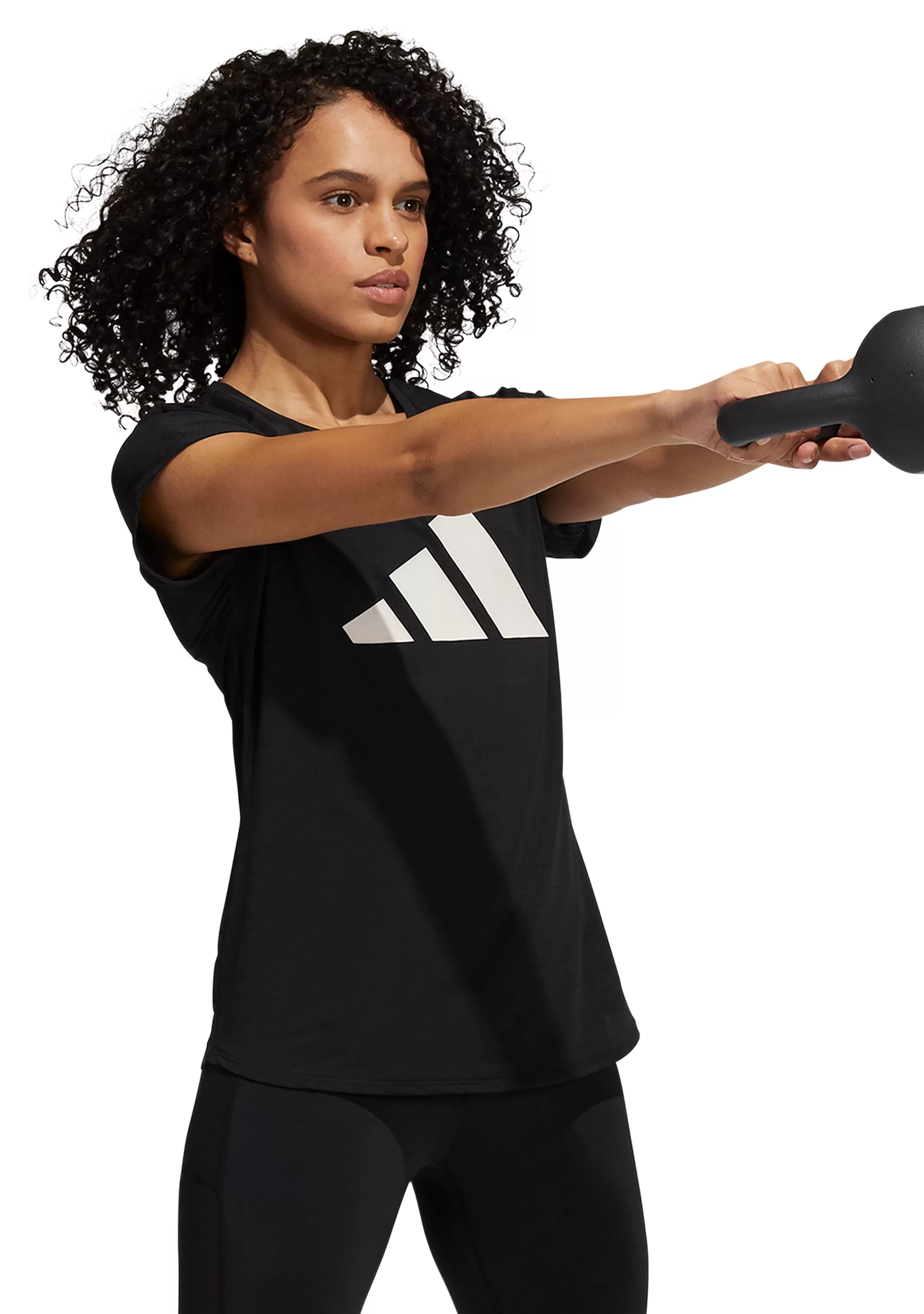 ADIDAS WOMENS 3 STRIPE TRAINING TEE <BR> GR8261