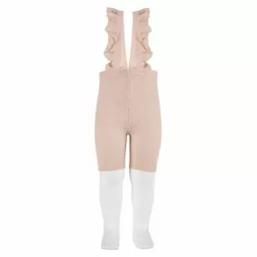 Baby cycling leggings with elastic straps NUDE - 674