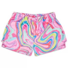 Iscream Color Swirl Plush Shorts