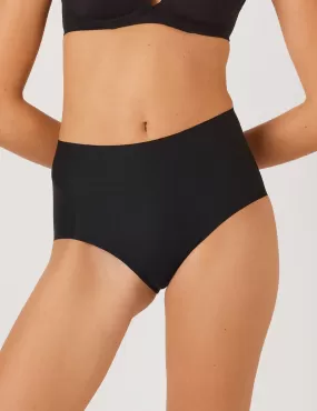 Laser Shape Waisted Full Brief (Black)