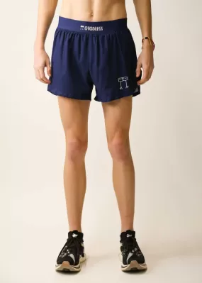 Men's Navy Blue 4" Half Split Shorts