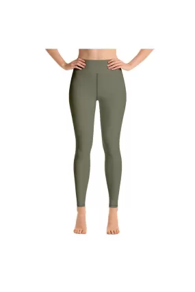 Pepper Stem Green Yoga Leggings