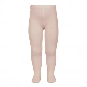 Plain stitch basic tights OLD ROSE