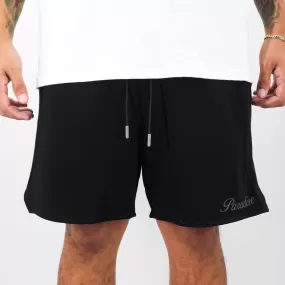 SCRIPT FRENCH TERRY SHORTS BLACK