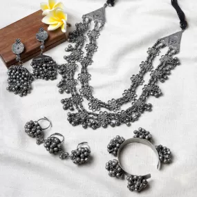 Teejh Ratika Silver Oxidised Jewelry Gift Set